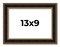 Photo Size Ornate Brown Picture Frame - UV Acrylic, Foam Board Backing, Hanging Hardware